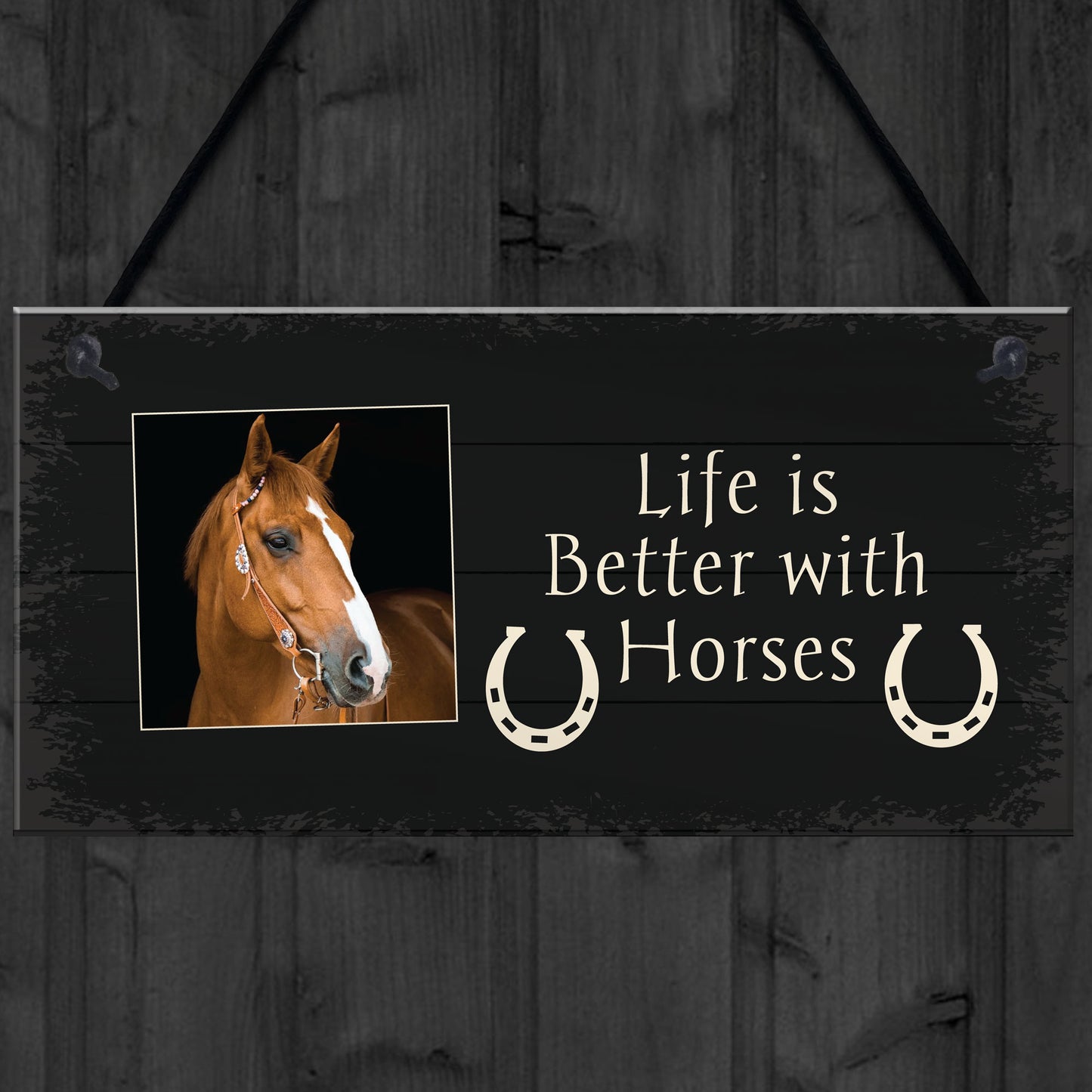 Life Better With Horses PERSONALISED Sign For Stable Horse Lover