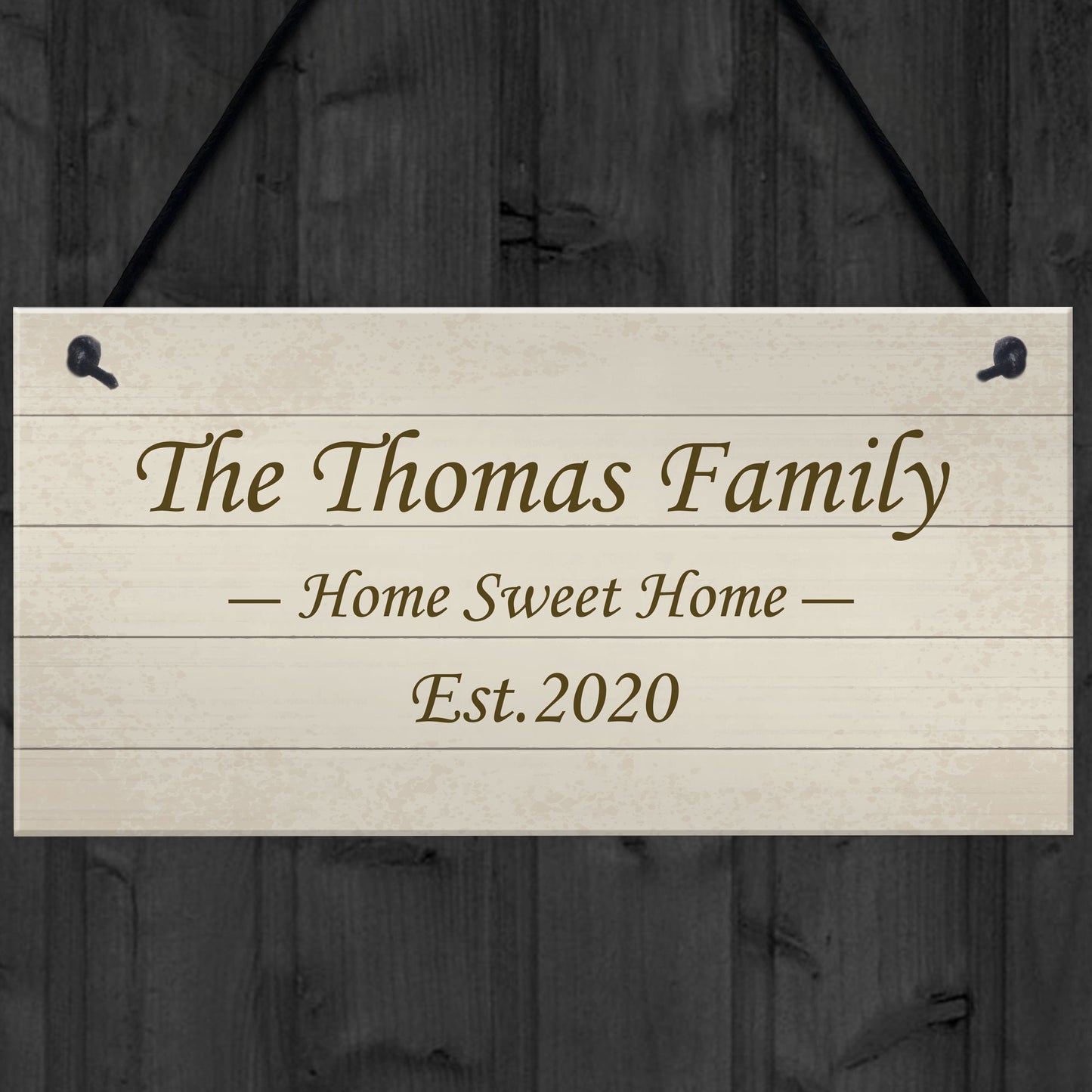 Shabby Chic Decor PERSONALISED Family Gift New Home Plaque