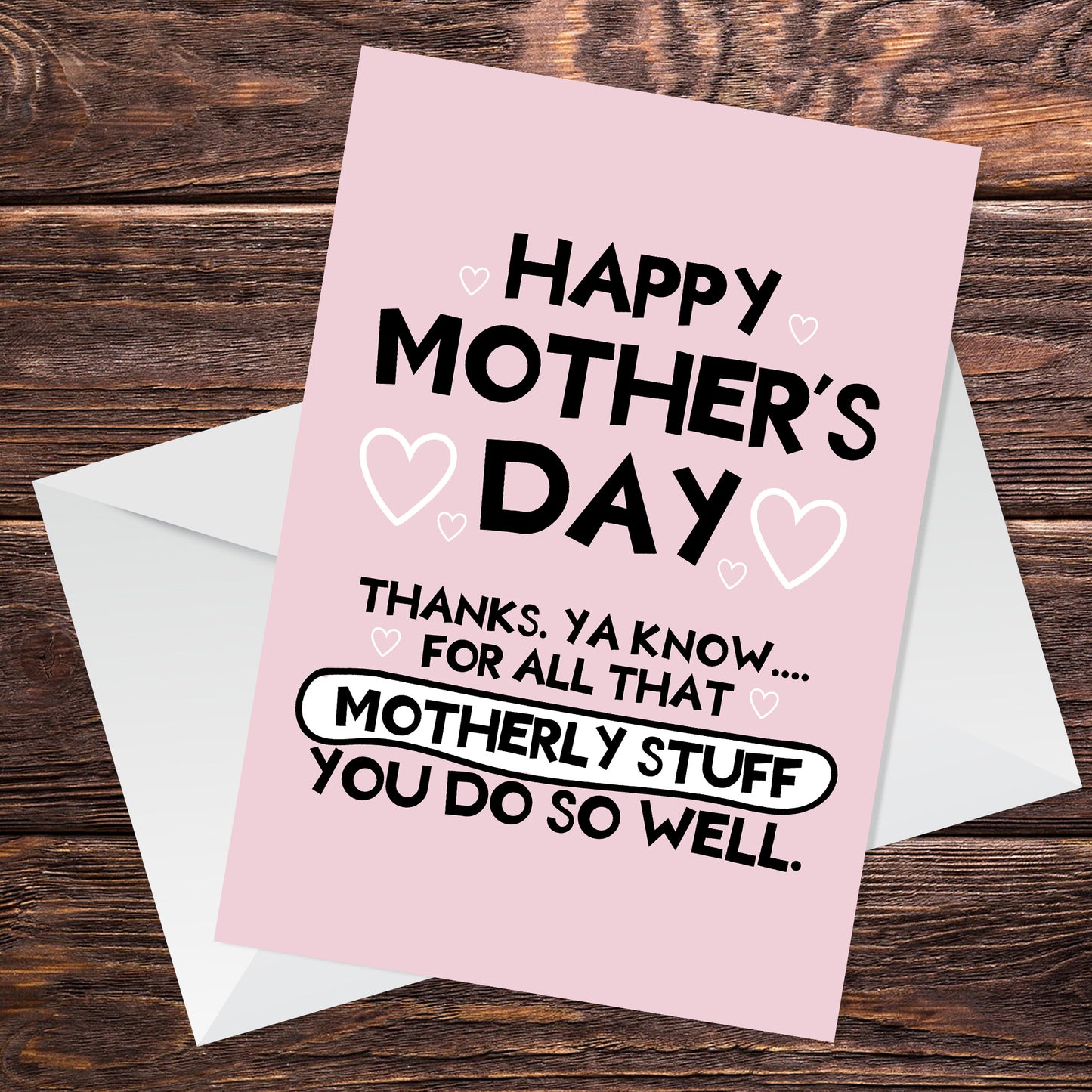 Funny Thank You Card For Mum Mothers Day Card From Daughter Son