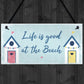 Beach Sign Nautical Theme Hanging Plaque Hot Tub Garden Sign