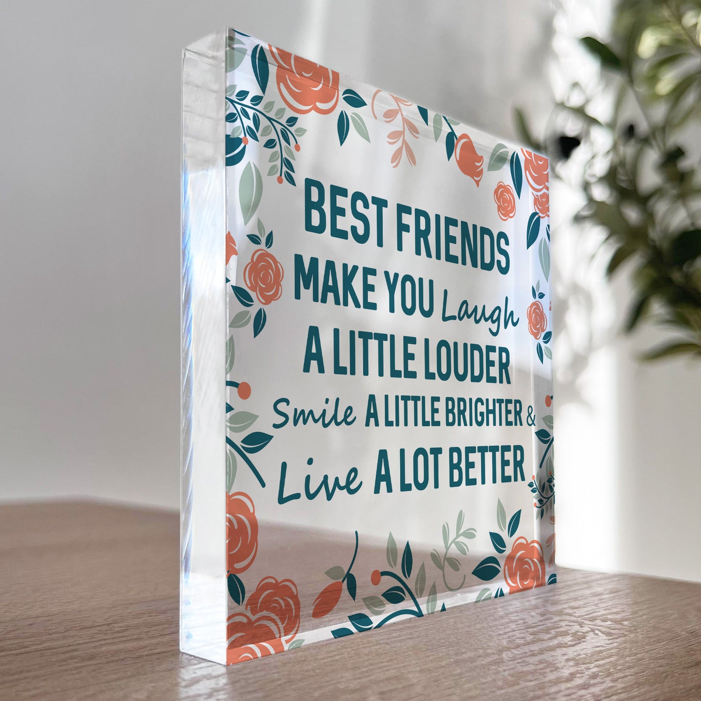 Friend Christmas Gifts Acrylic Plaque Friendship Gifts for Women