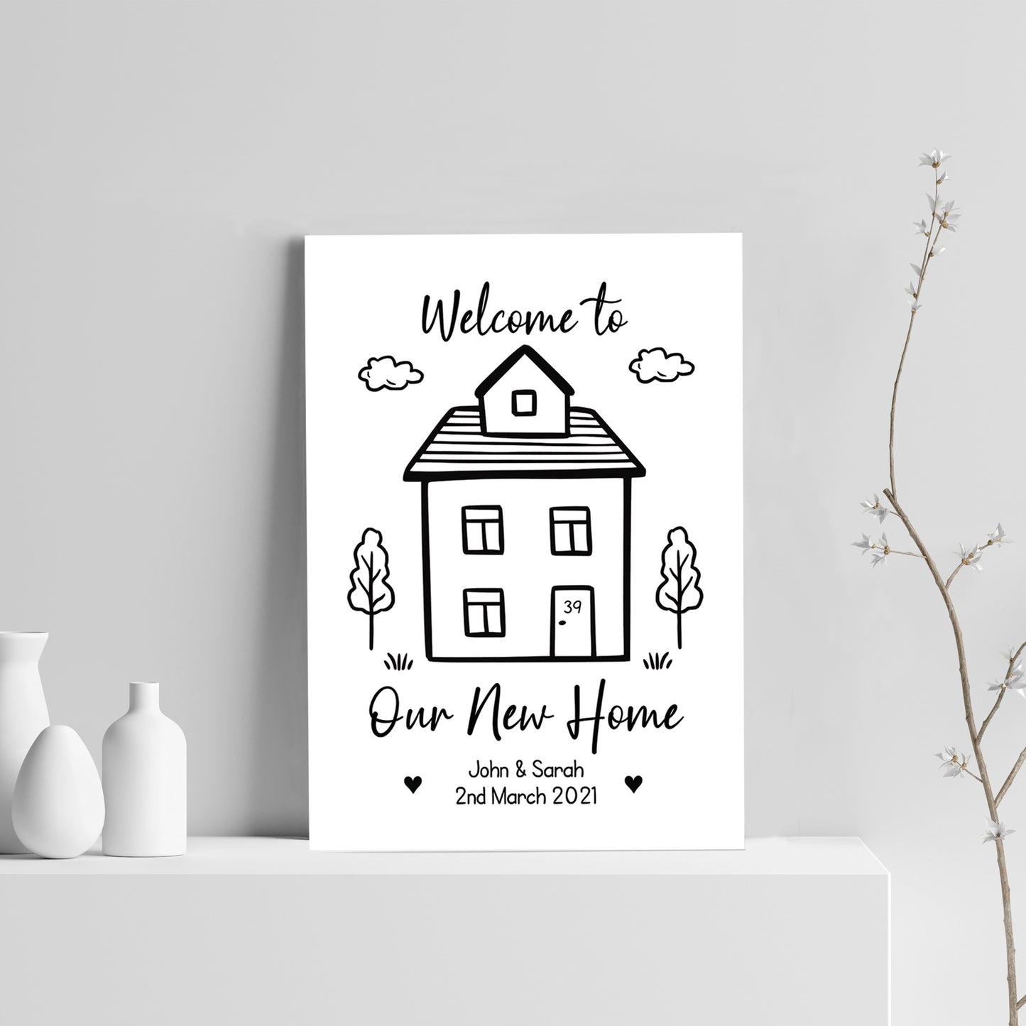 Welcome To Our New Home Print Personalised New Home Gift