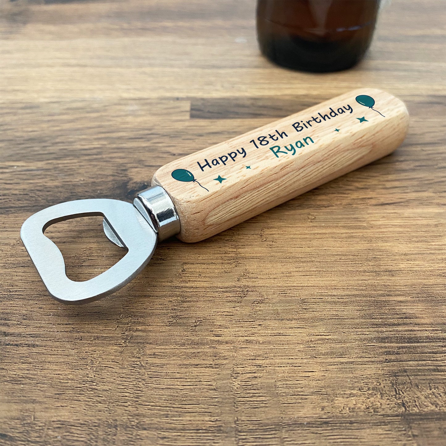 Happy Birthday Gift Personalised Bottle Opener Mum Dad Brother