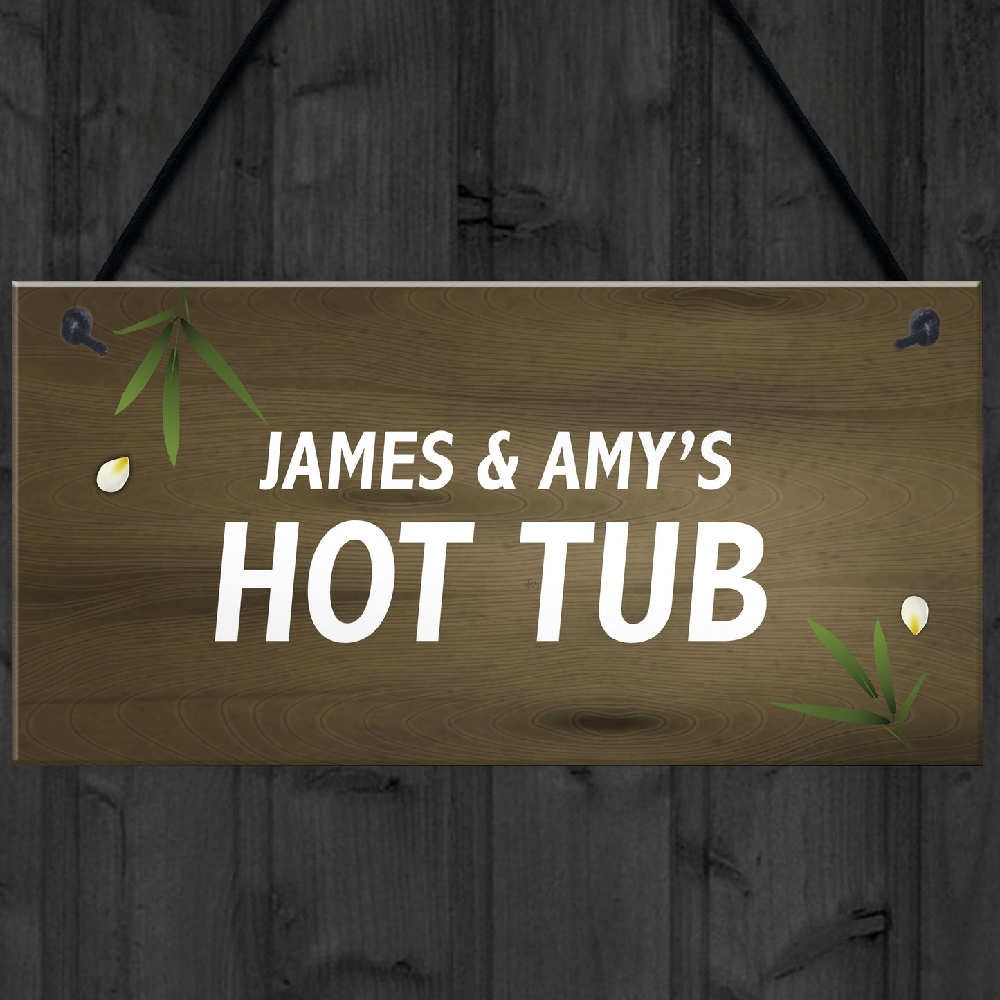 Personalised Garden Sign Hot Tub Plaque Summer House Sign