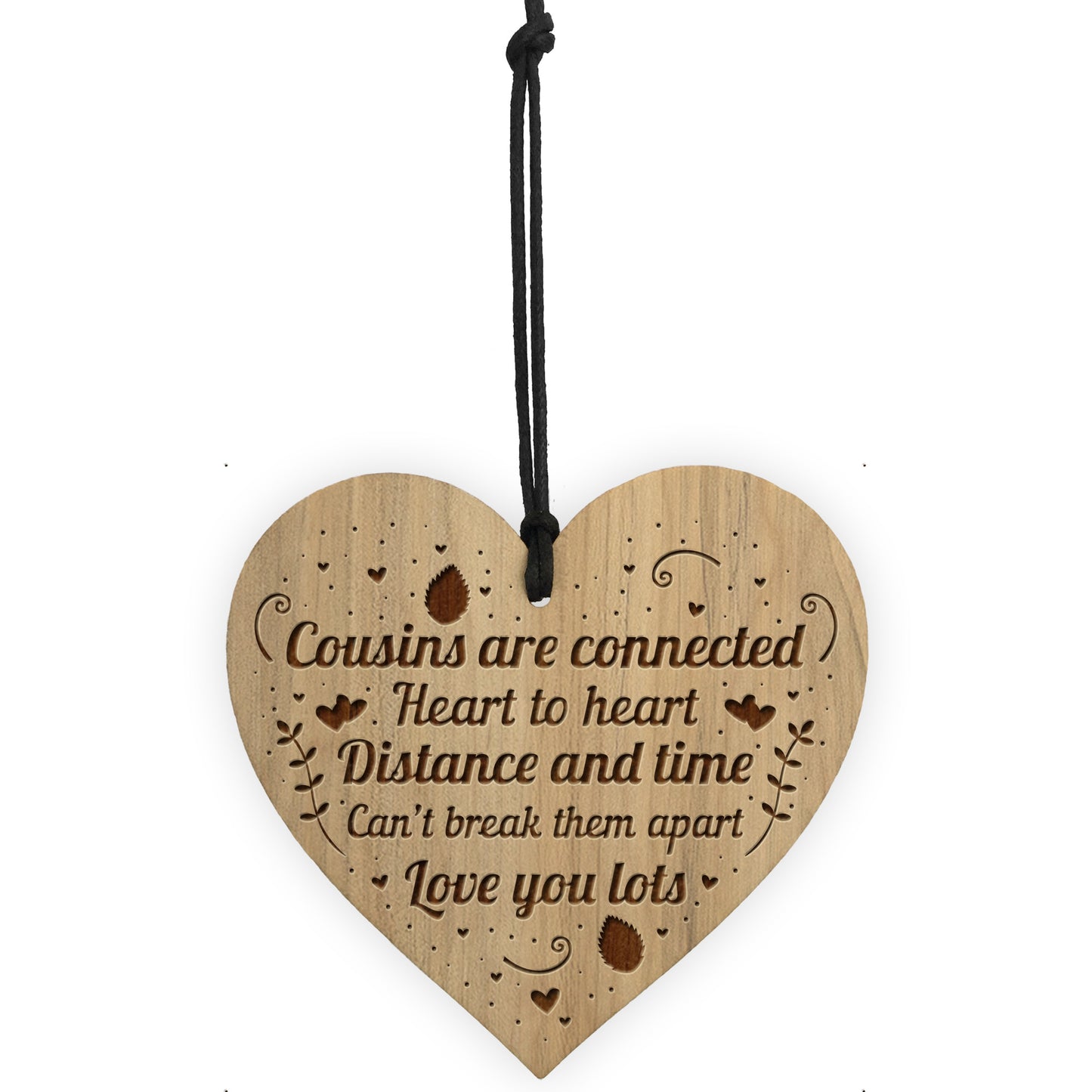 Cousin Plaque Engraved Heart Birthday Christmas Gift For Cousin