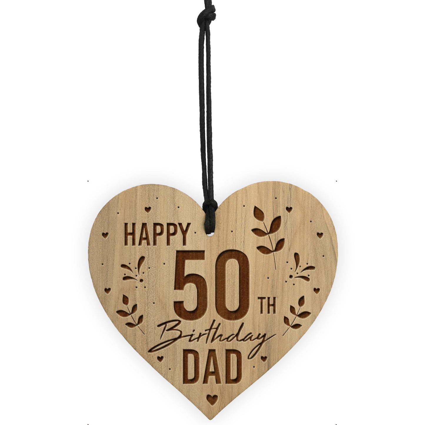 Dad Birthday Gifts Engraved Heart 30th 40th 50th 60th Birthday