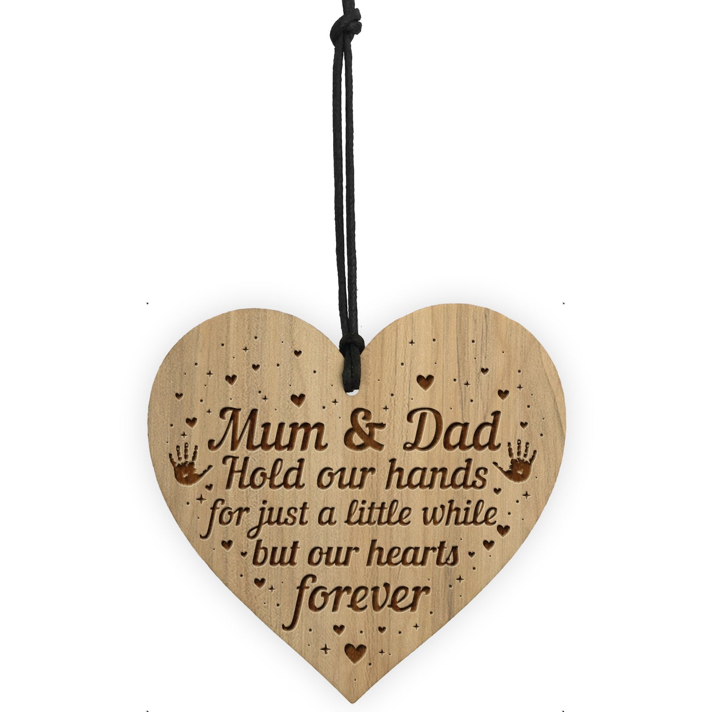 Mum And Dad Sign Engraved Heart Mum Gift Dad Gift Thank You Gift