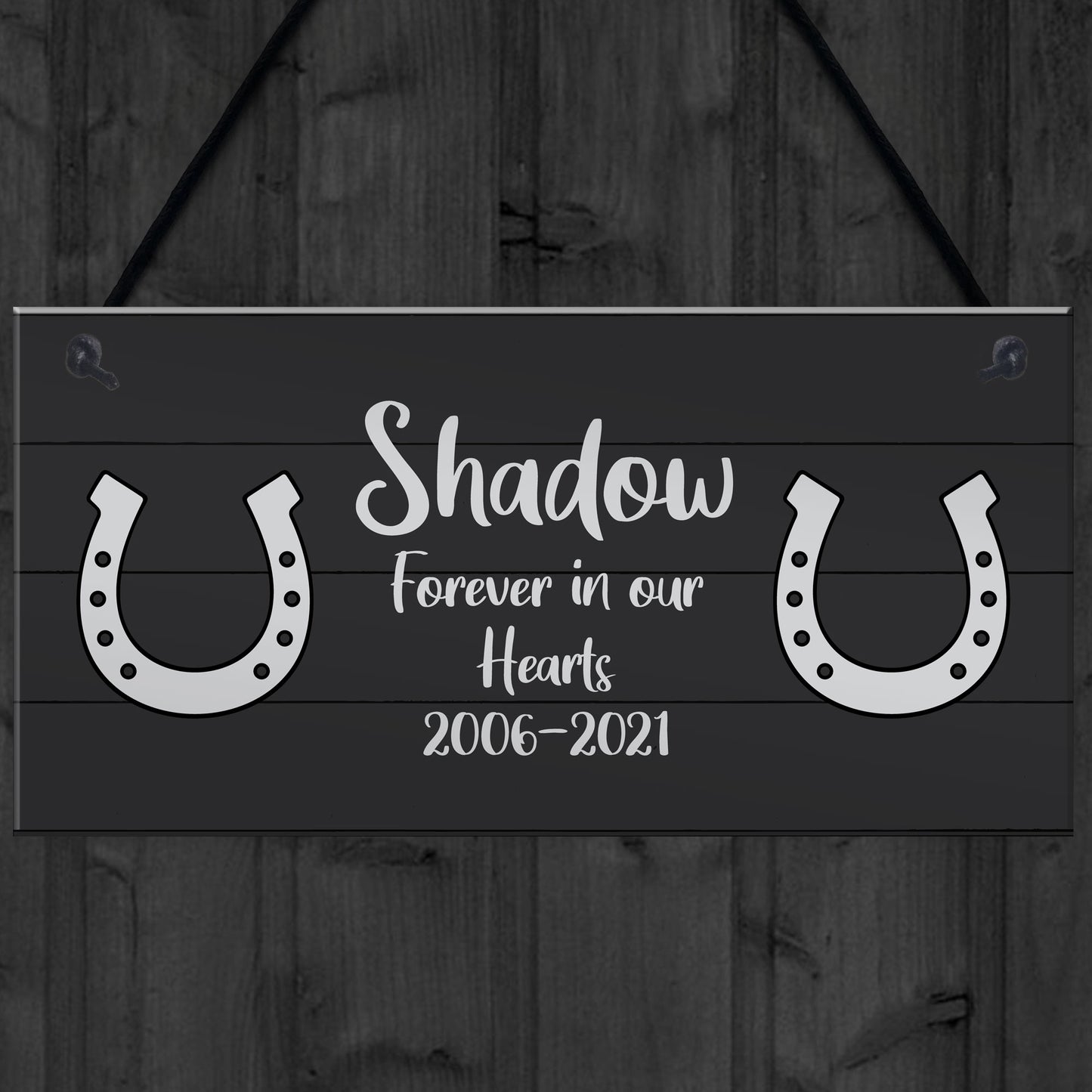 Memorial Sign For Horse Personalised Hanging Sign Horse Lover