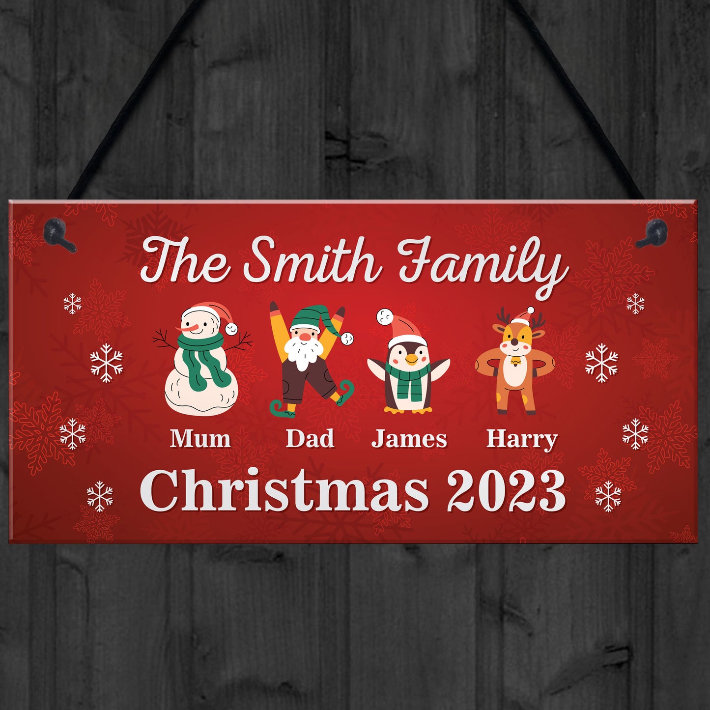 Christmas Decoration For Family Personalised Christmas Sign