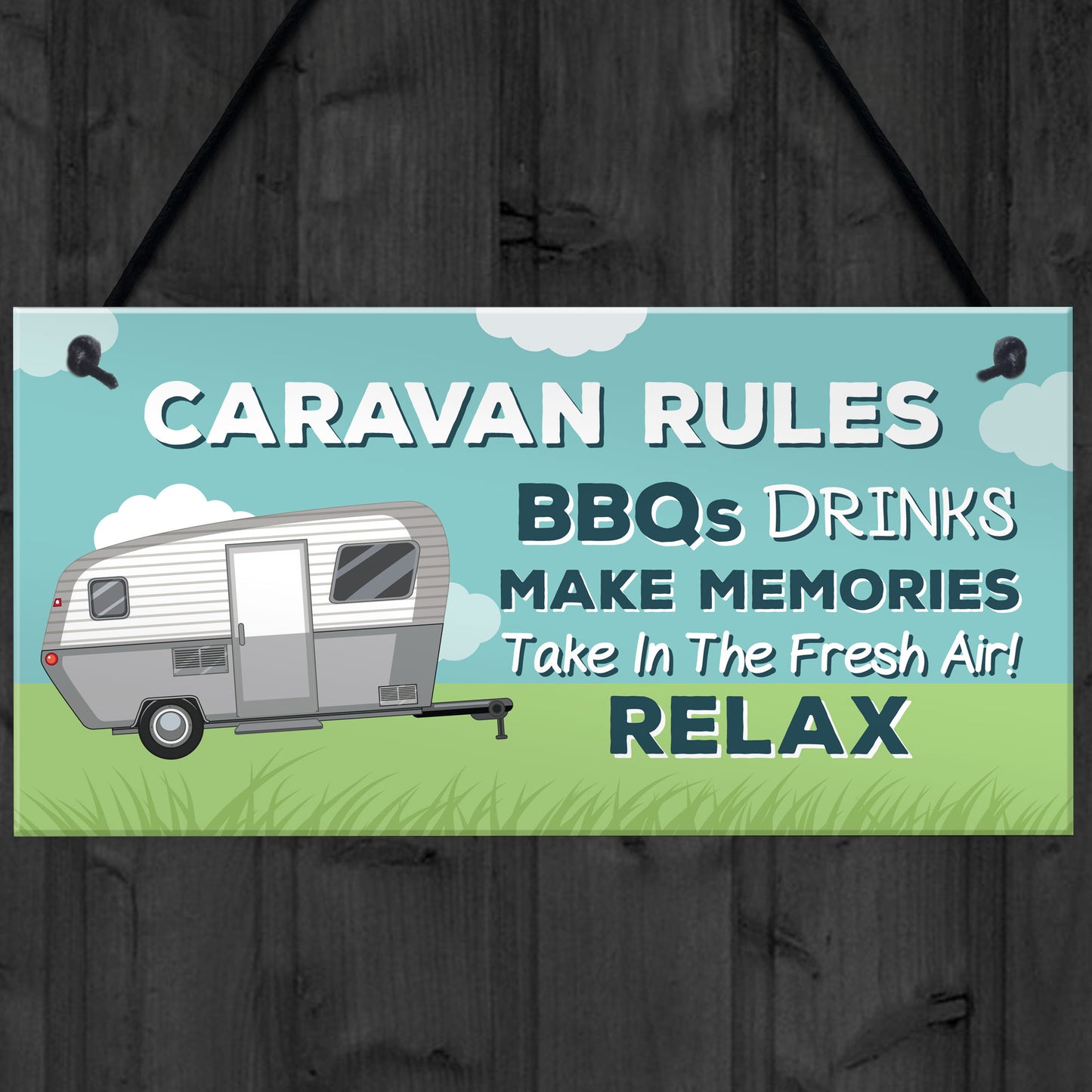 Caravan Rules Plaque Novelty Caravan Accessories Motorhome Gifts