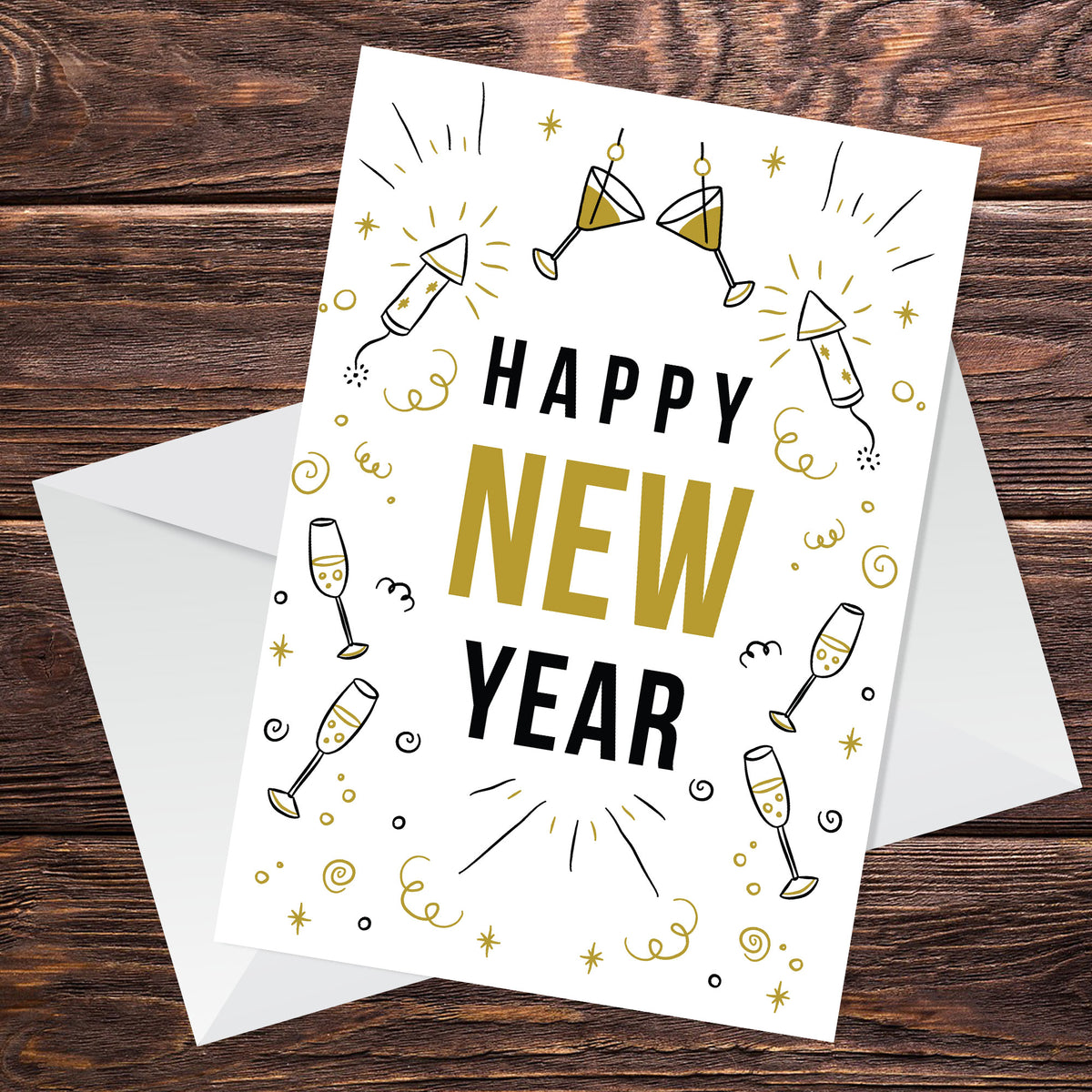 Happy New Year Greetings Card New Year Card For Him Her Special