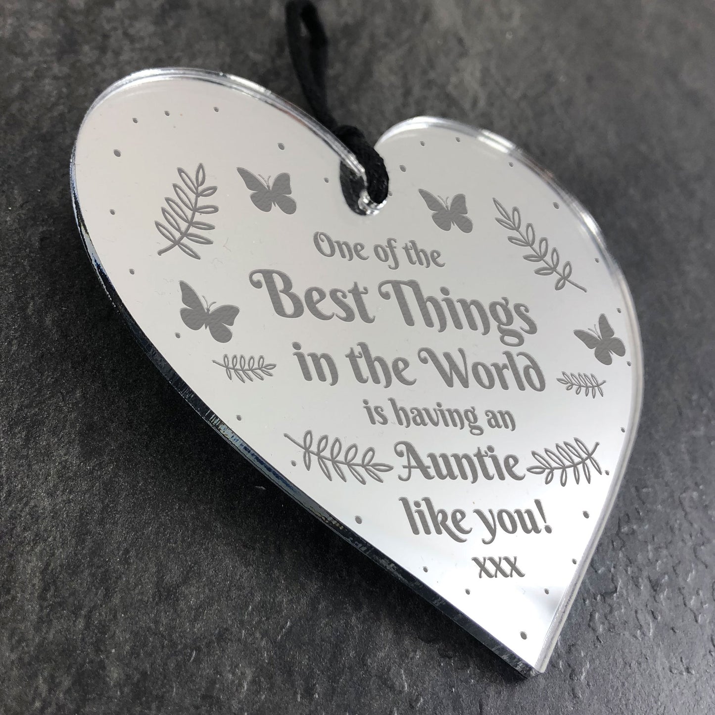 Best Auntie Gift For Birthday Christmas Engraved Heart Thank You
