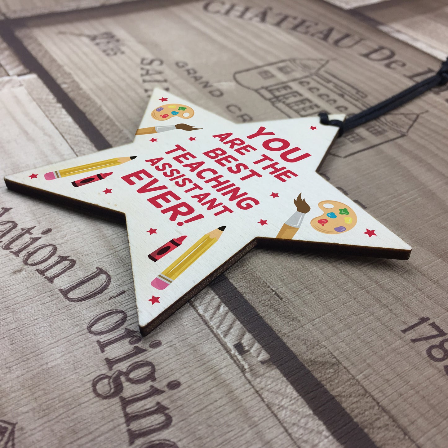 Teaching Assistant Gift Wooden Hanging Star Special Thank You Gi