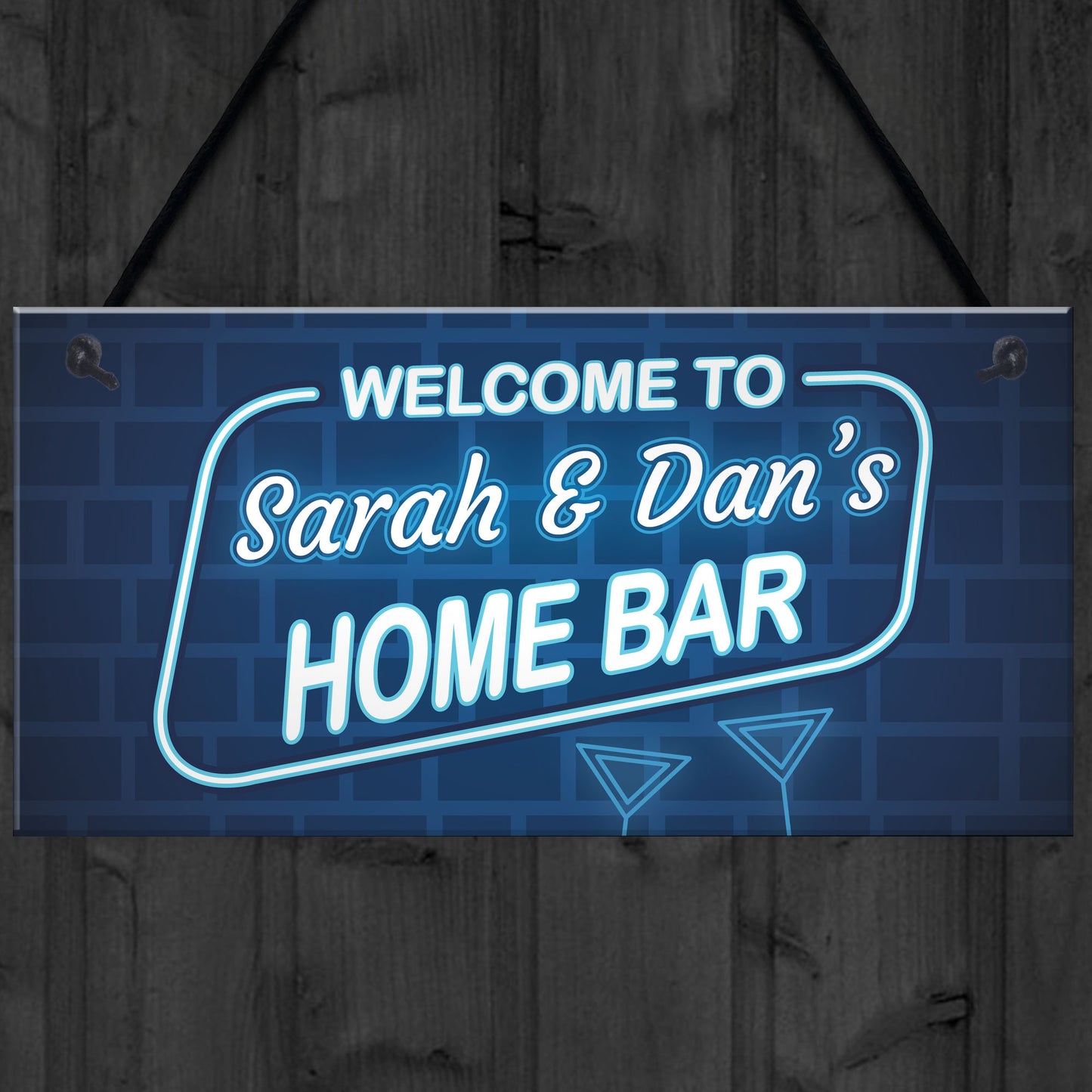 Home Bar Personalised Hanging Sign For Man Cave Home Bar