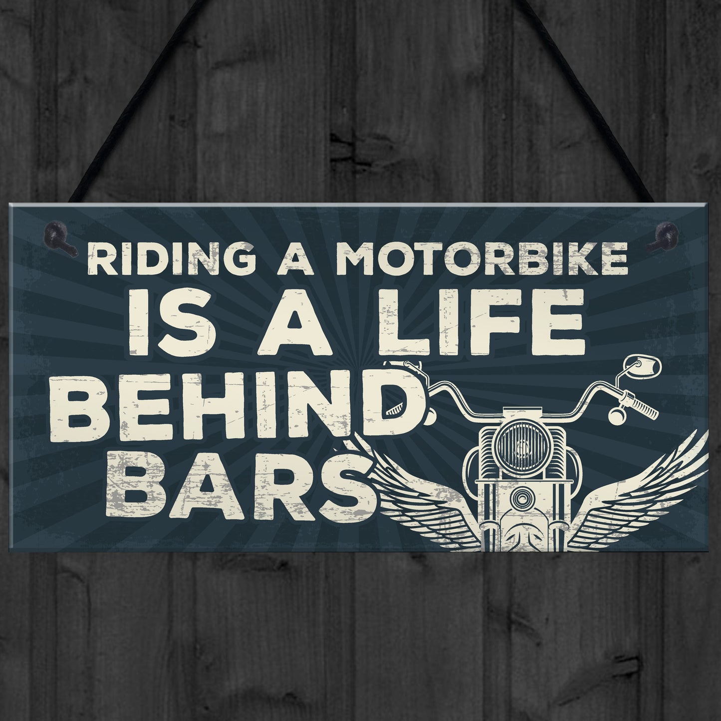 Motorbike Motorcycle Gift Hanging Plaque Gift For Dad Him Biker