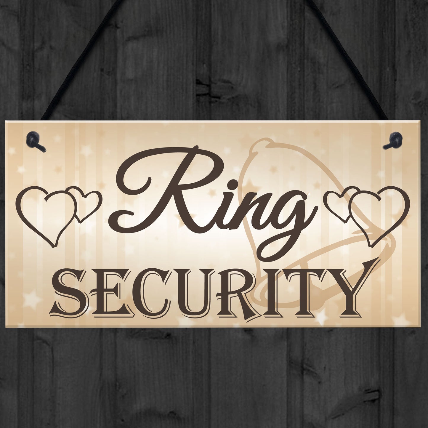 Shabby & Chic Wedding Sign Ring Security Pageboy Bestman Plaque