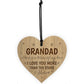 Grandad Gifts Plaque Engraved Heart Birthday Christmas Gifts