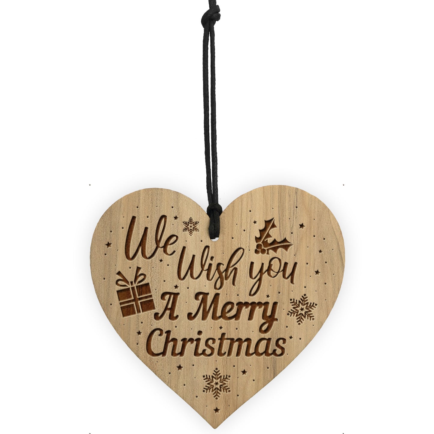 Christmas Gift For Friend Engraved Heart Christmas Tree Bauble