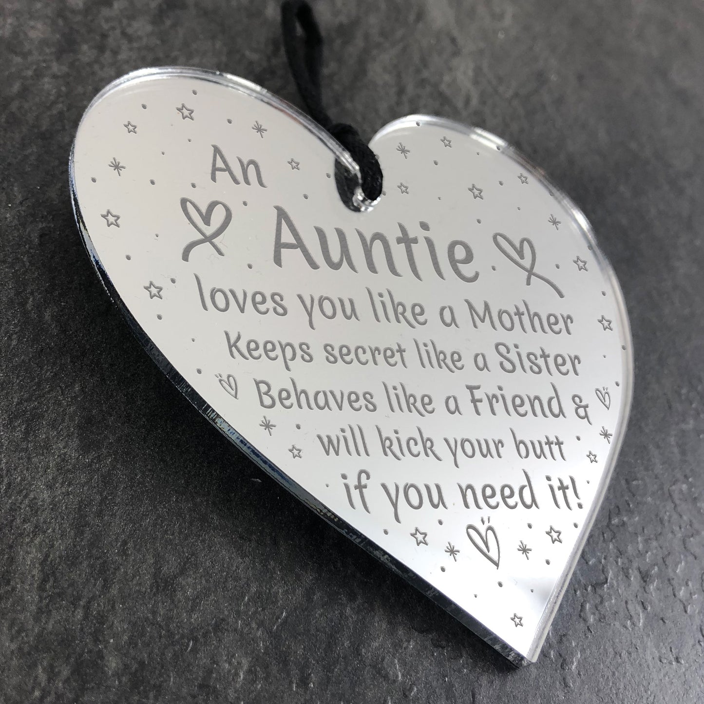 Auntie Plaque Heart Auntie Birthday Christmas Gift From Niece