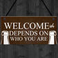 Funny Bar Welcome Sign Novelty Man Cave Gifts Home Bar Decor