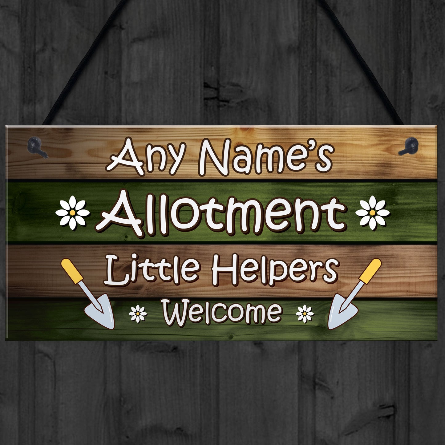 Allotment Sign Personalised Hanging Sign For Garden Summerhouse
