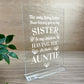 Auntie Gifts For Birthday Christmas Standing Plaque Decoration