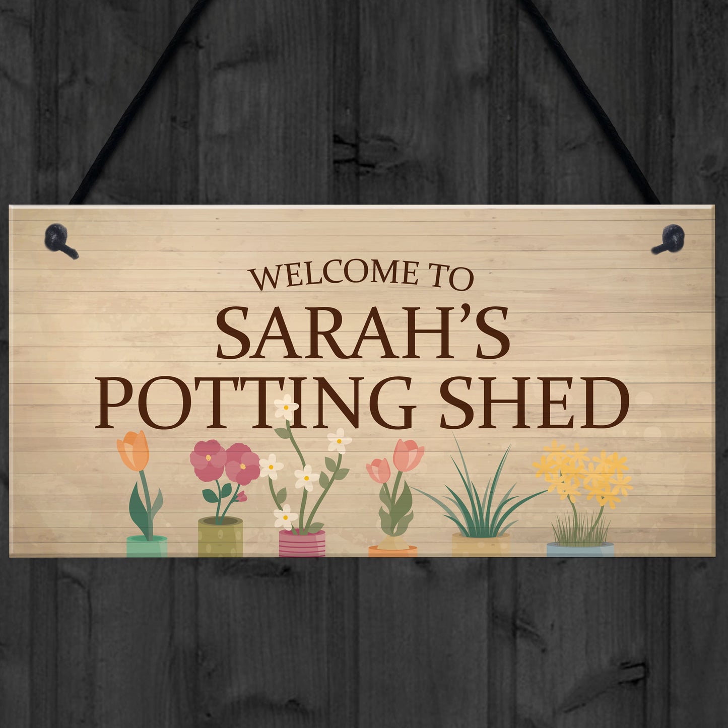PERSONALISED Potting Shed Greenhouse Sign For Garden Summer