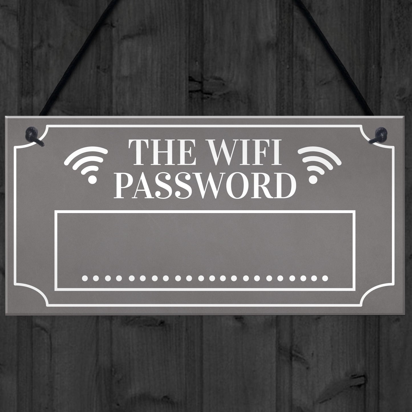 Grey Wifi Password Hanging Home Internet Decor Sign New Home