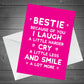Bestie Thank You Card And Gift For Birthday Friendship Gifts