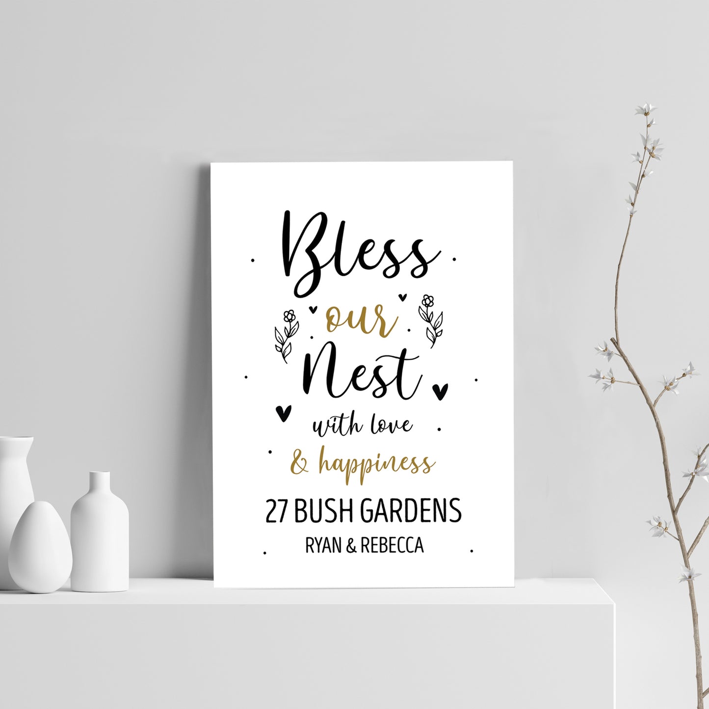 Bless This Home New Home House Warming Gift Print Friend Gift