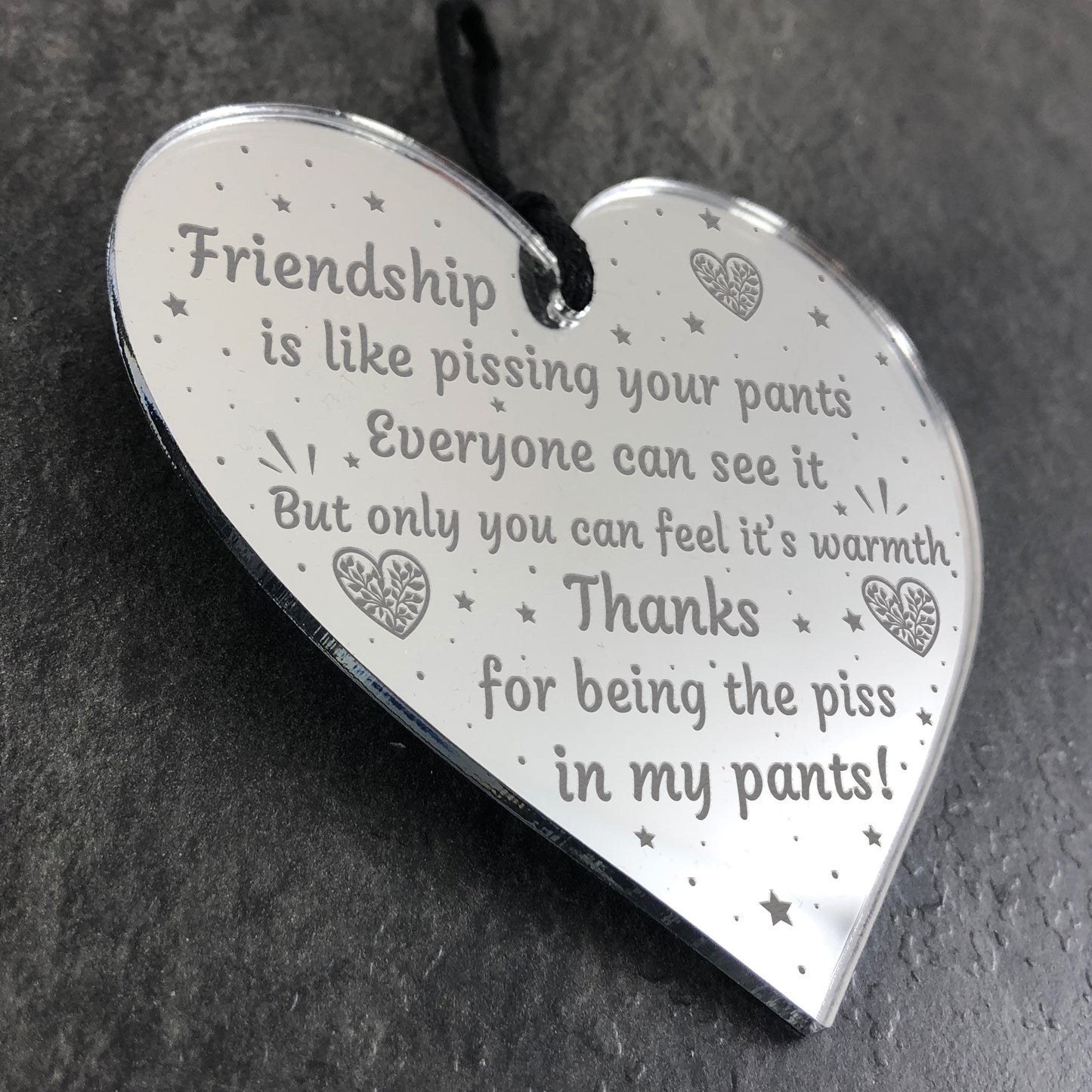 Best Friend Gifts Funny Acrylic Heart Friendship Gift Keepsake