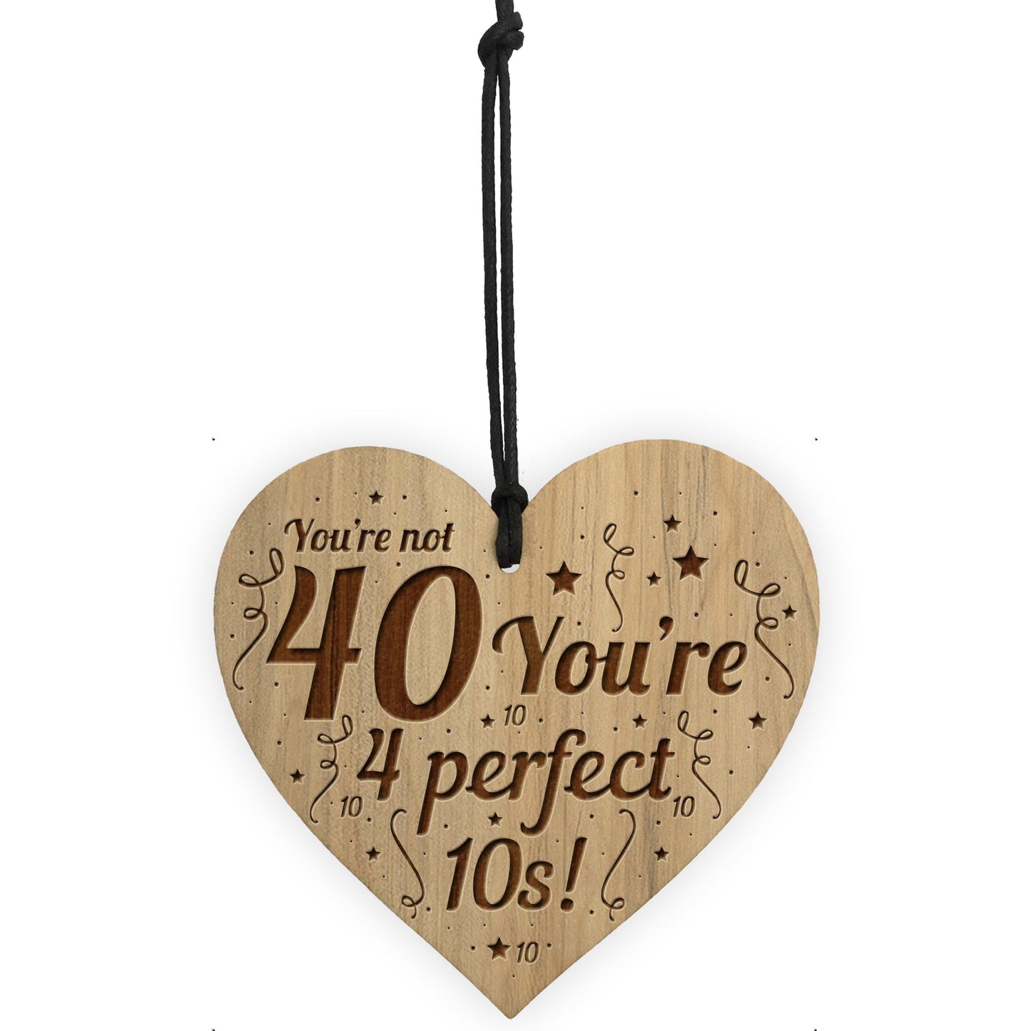 Funny 40th Birthday Gift For Him Her Engraved Heart Decorations