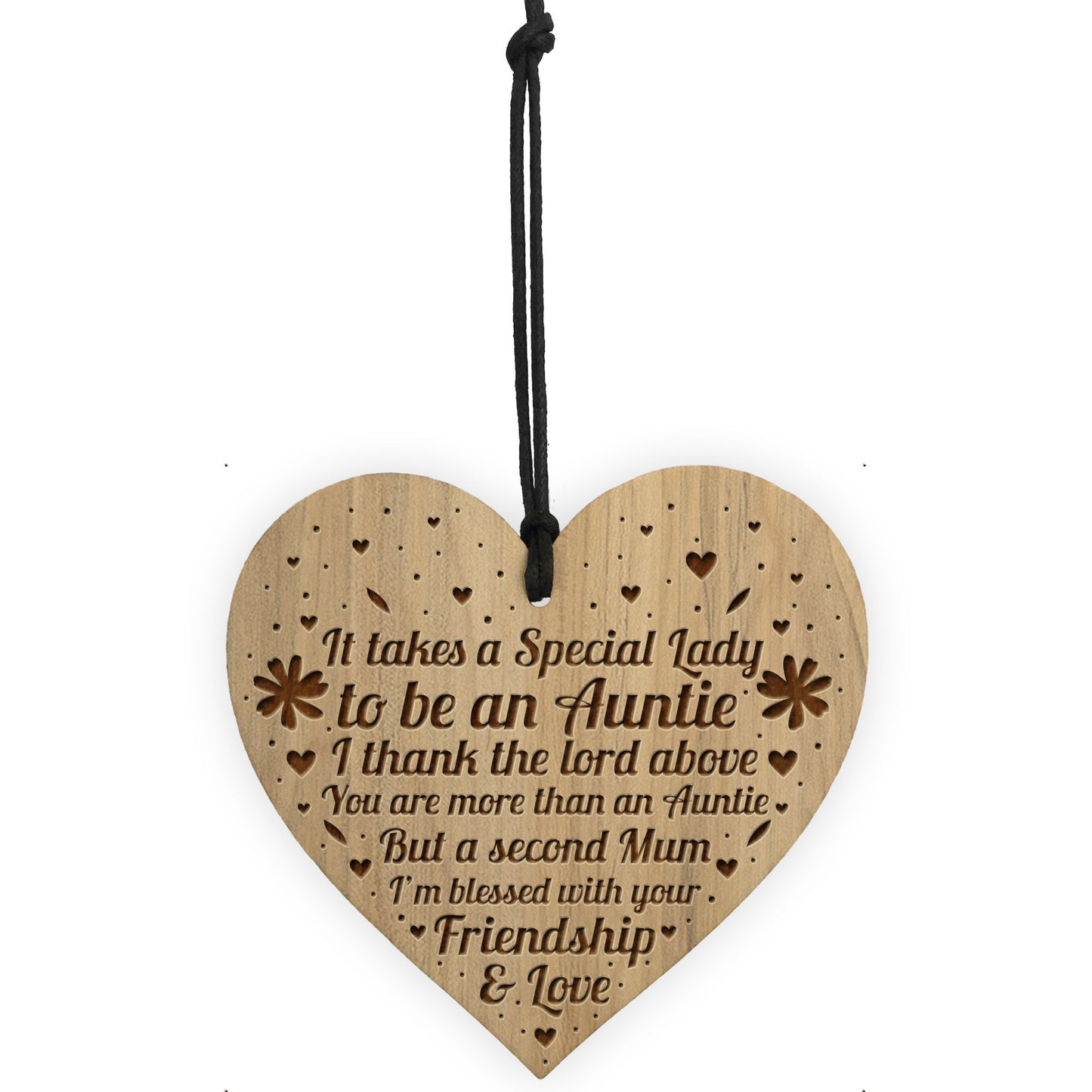 Auntie Present Engraved Heart Birthday Christmas Gift For Auntie