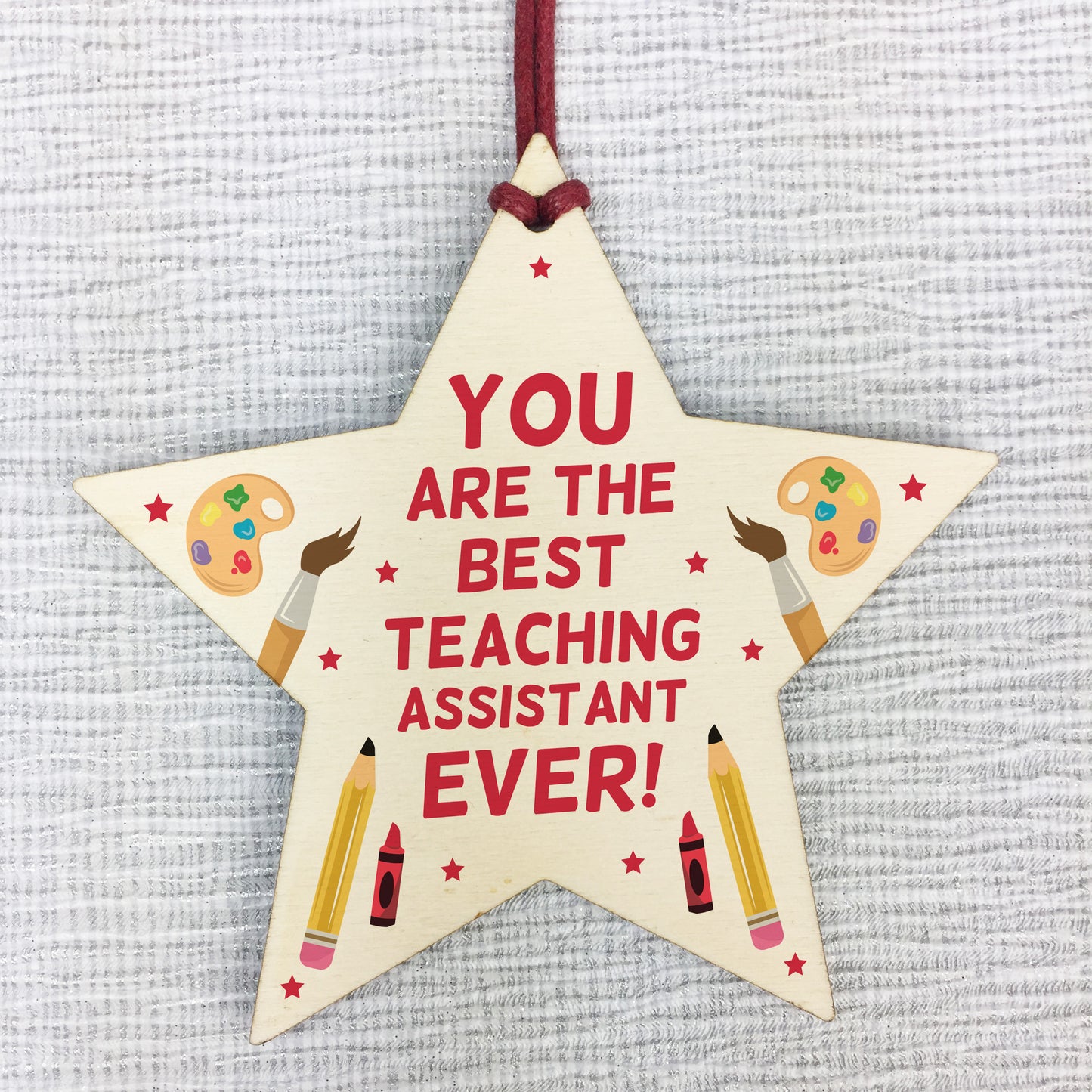 Teaching Assistant Gift Wooden Hanging Star Special Thank You Gi