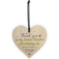Thank You Dance Teacher Wood Heart Sign Goodbye Friendship Gift