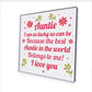 Gifts For Her Auntie Gifts From Niece Nephew Standing Plaque