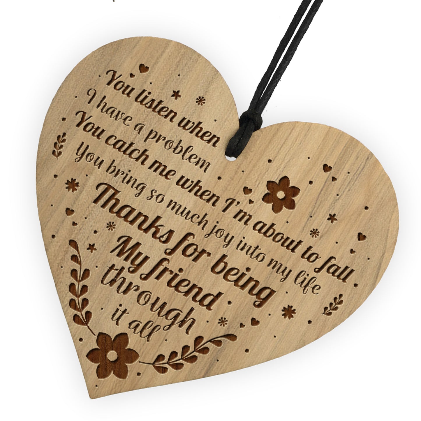 Friendship Plaque Engraved Heart Best Friend Birthday Thank You