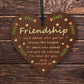Best Friends Wood Hanging Heart Friendship Gift Sentimental Gift