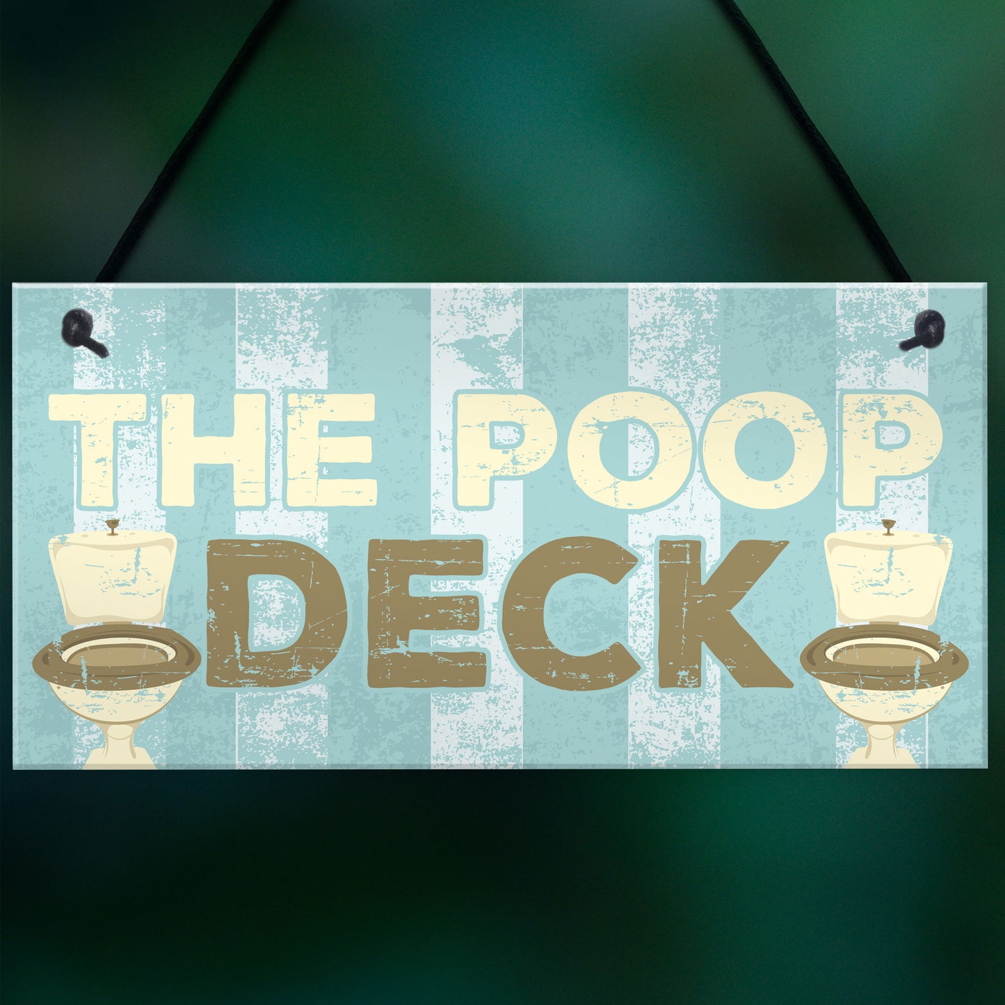 Nautical Bathroom Sign Poop Deck Funny Bathroom Toilet Loo Sign