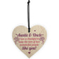 Auntie Gifts For Uncle Thank You Wooden Heart Plaque Chic Sign