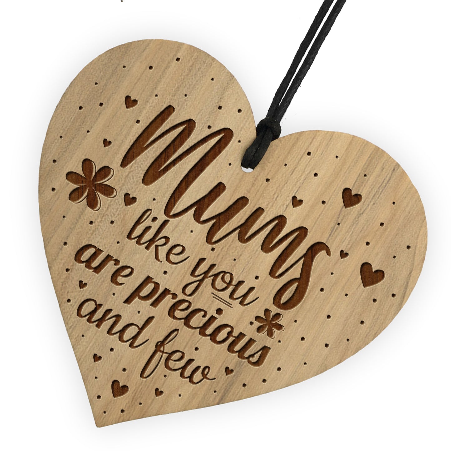 Gifts For Mum Engraved Wood Heart Birthday Christmas Gift