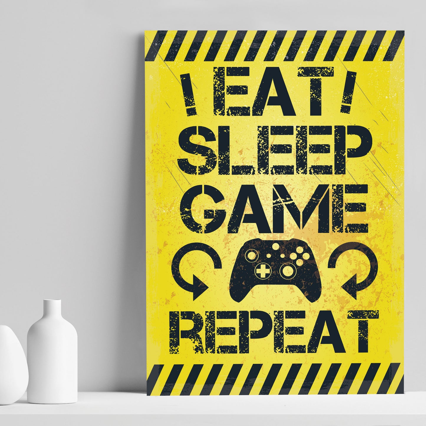 Gaming Sign Yellow Gaming Print For Wall Boys Bedroom Decor Gift
