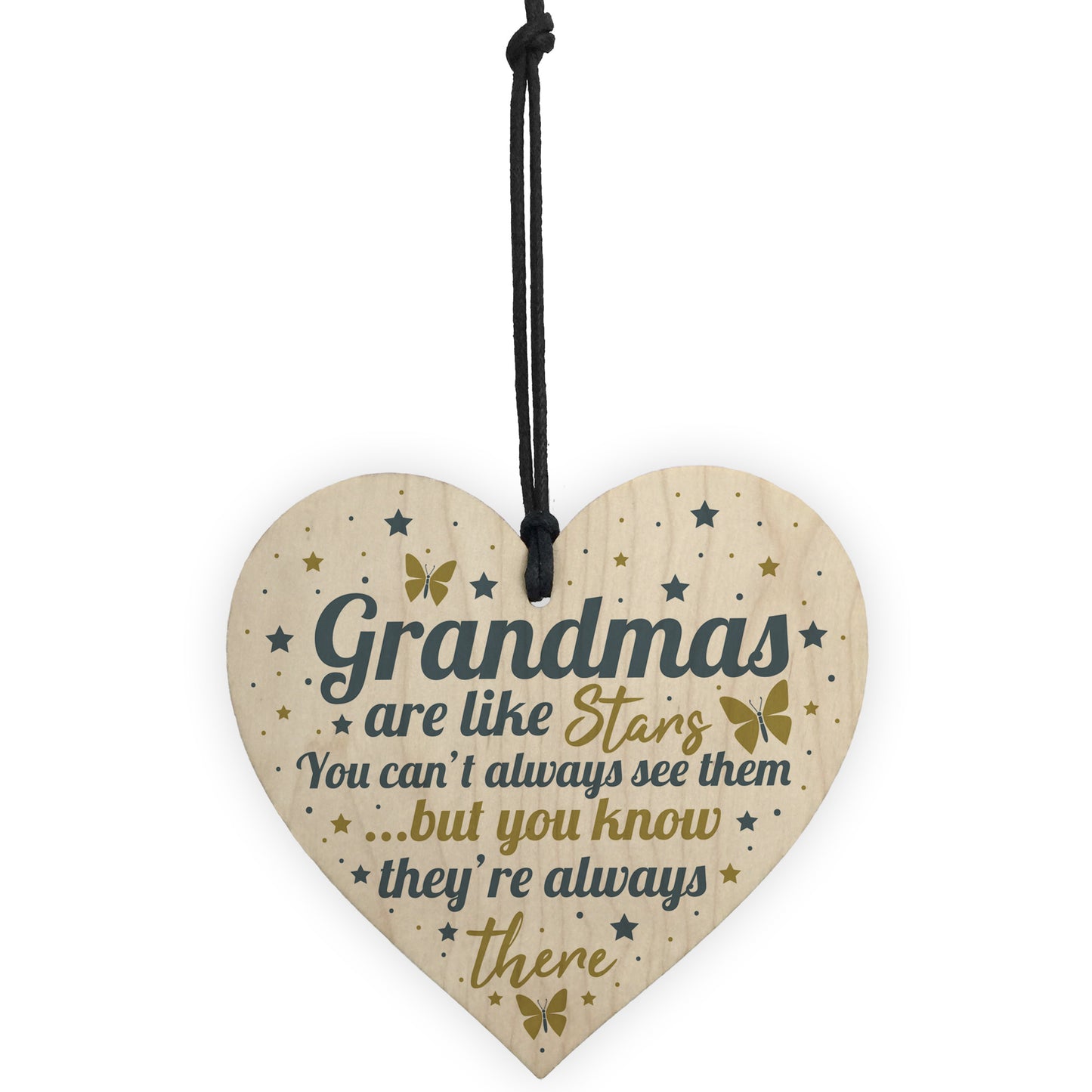 Grandma Gifts For Christmas Birthday Wood Heart Plaque Keepsake
