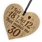 30th Birthday Gift For Him Her Engraved Heart Funny Gift For Him