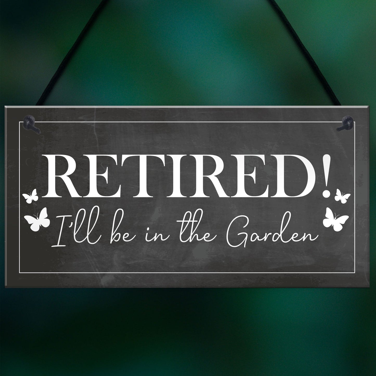 Garden Plaque Novelty Retirement Gift Hanging Door Shed Sign