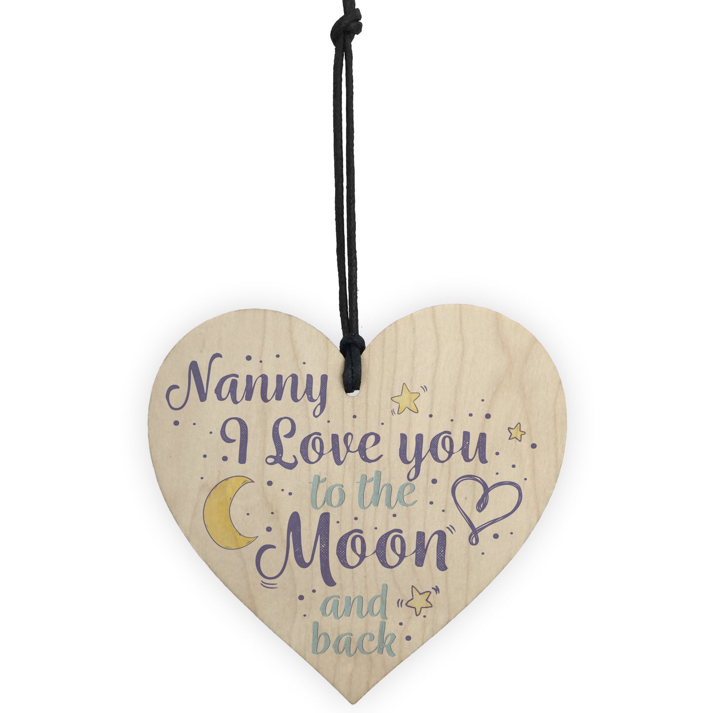 Love You Grandparents Mum Nan Nanny Wooden Heart Birthday Gifts