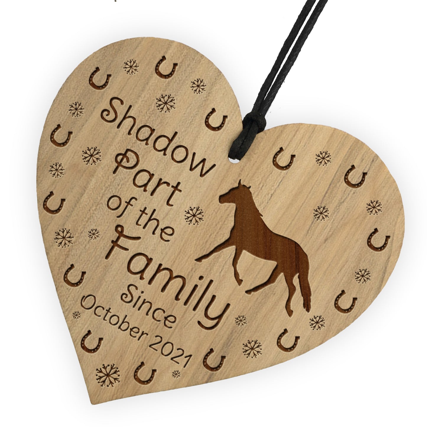 Horse Sign Horse Gift 1st Christmas Engraved Heart Personalised