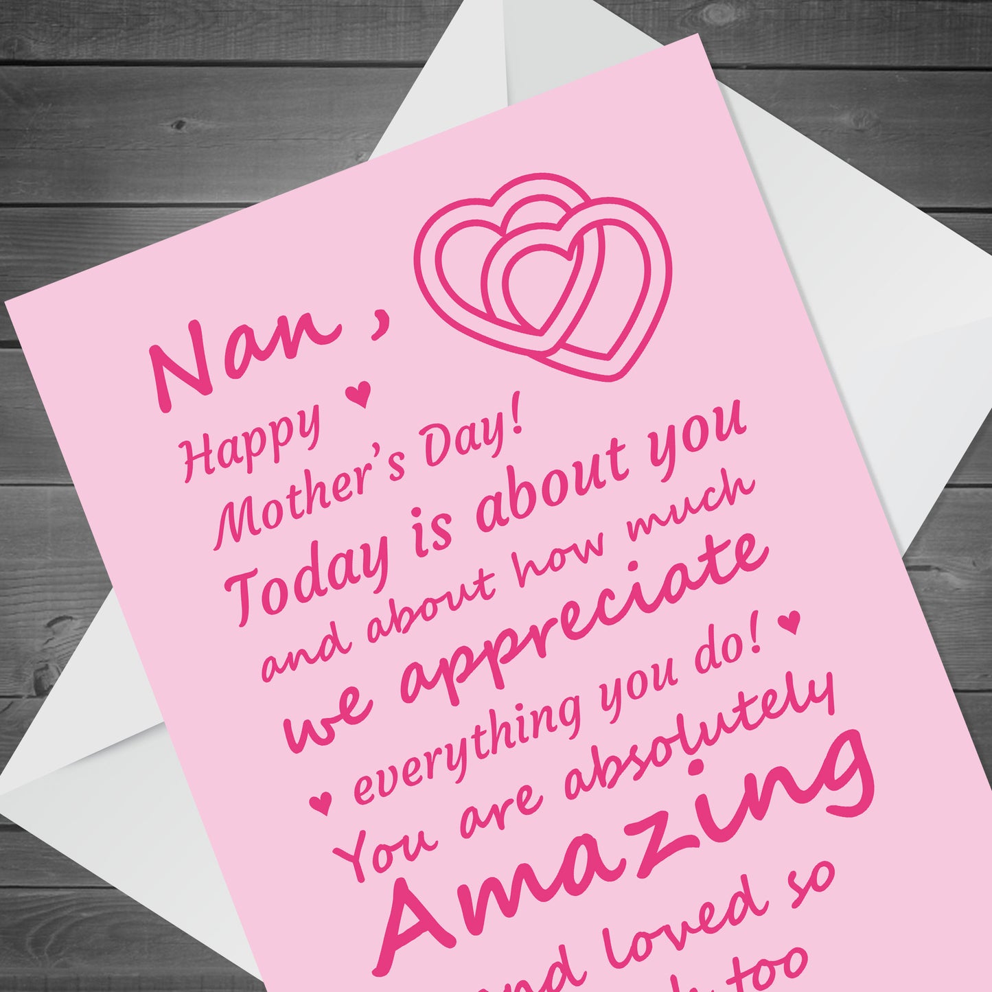 Cute Mothers Day Card For Nan From Granddaughter Son Nan Poem