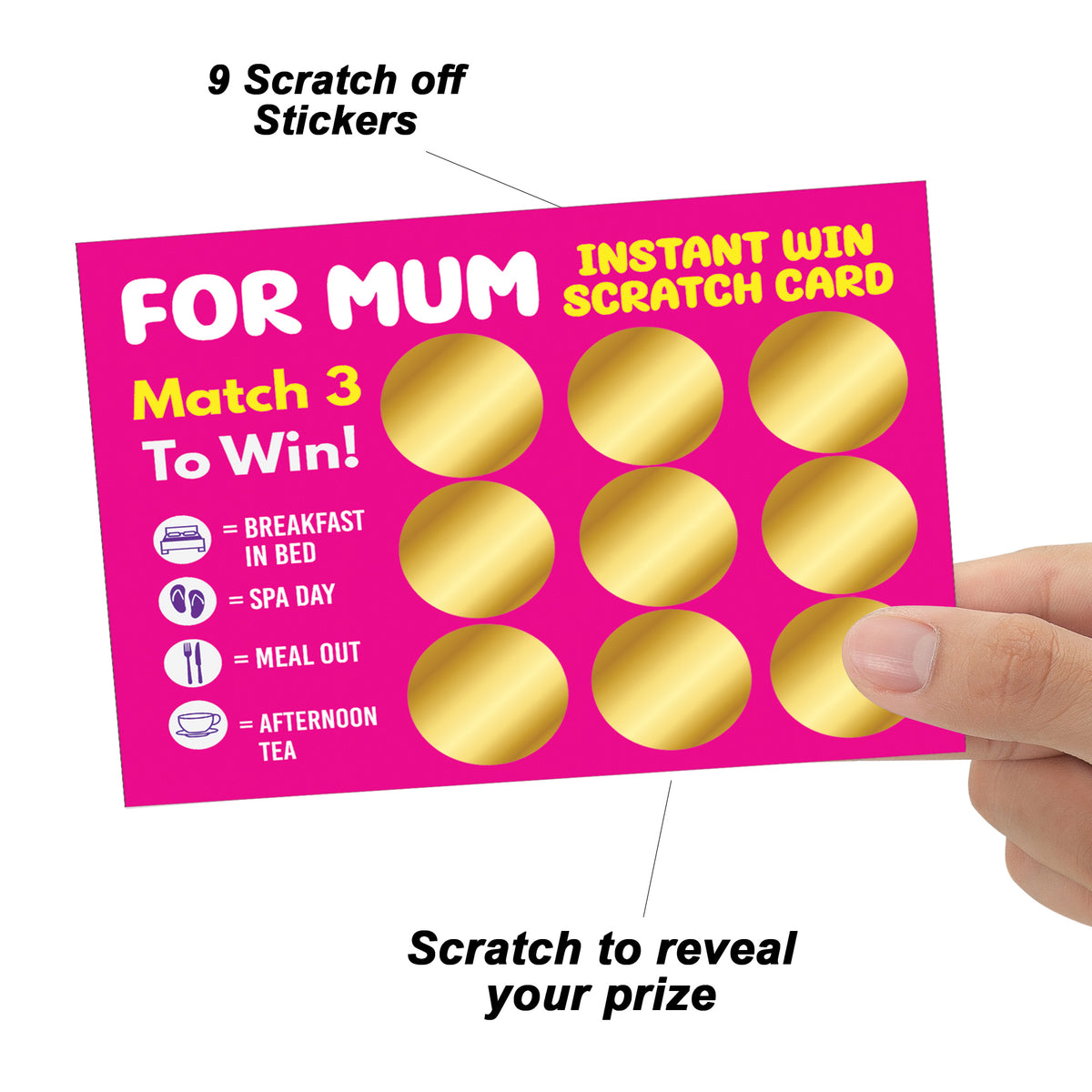 Scratch Card Gift for Mum Mothers Day Birthday Christmas Suprise