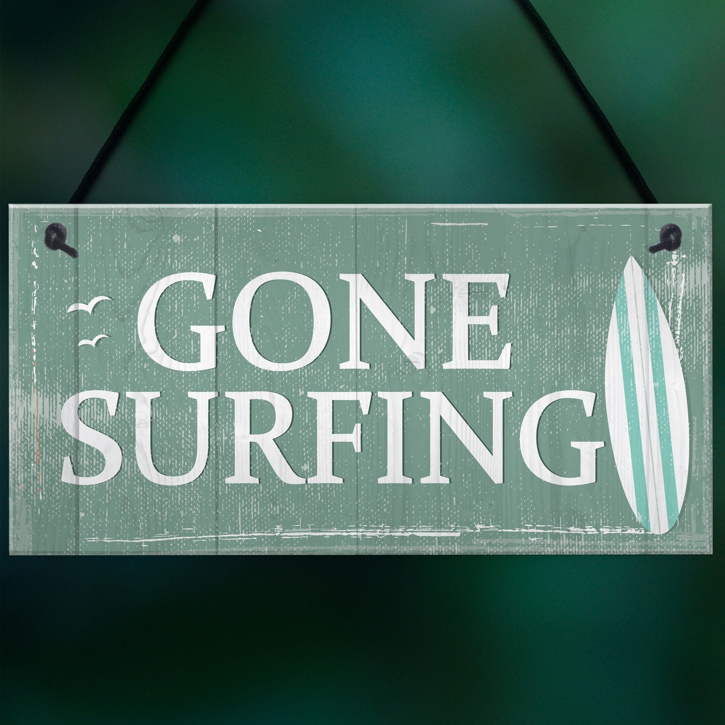 one Surfing Hanging Plaque Nautical Decor Beach Seaside Chic